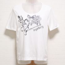 白レタープリントTシャツ【9号】