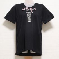 黒リボン付きTシャツ【M】☆